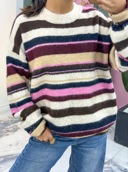 Pull MADDY Marine/fushia