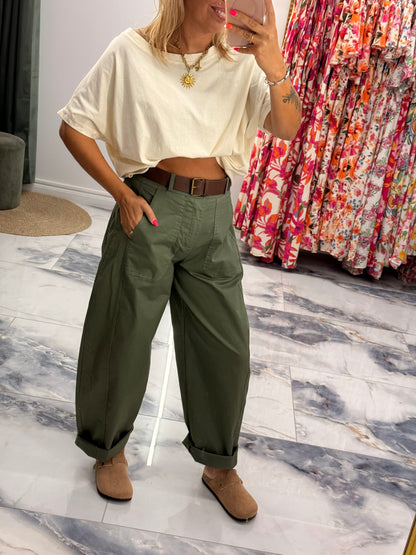 Pantalon ROMA kaki