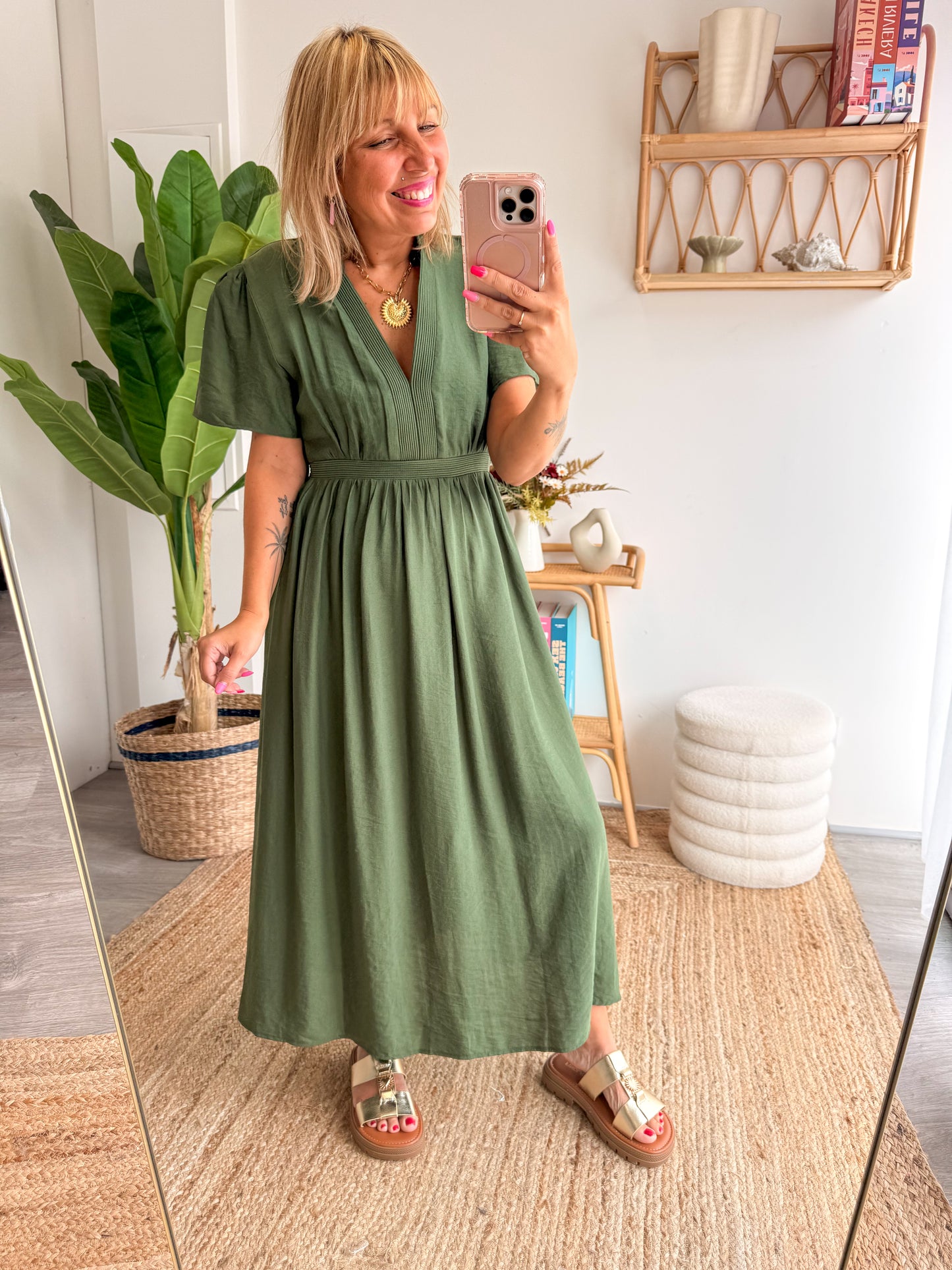 Robe longue LIVIA Kaki