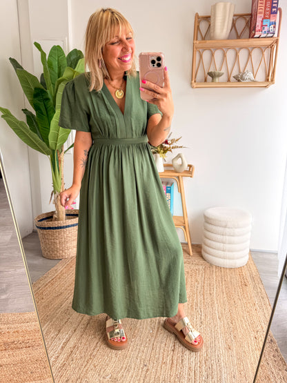 Robe longue LIVIA Kaki