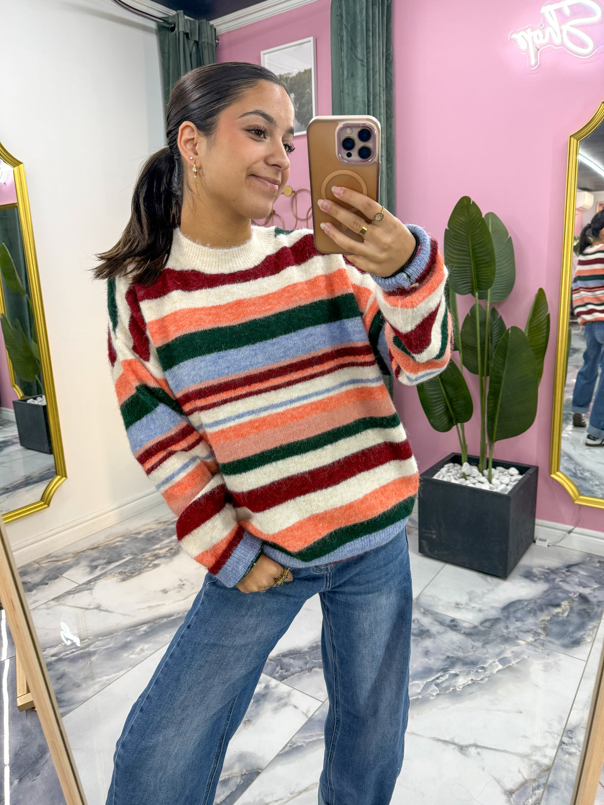 Pull MADDY bordeaux/ corail