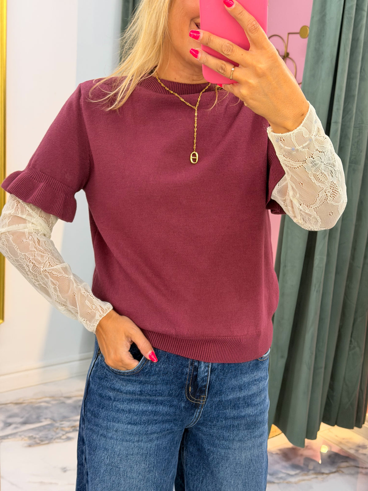Pull COLINE Bordeaux