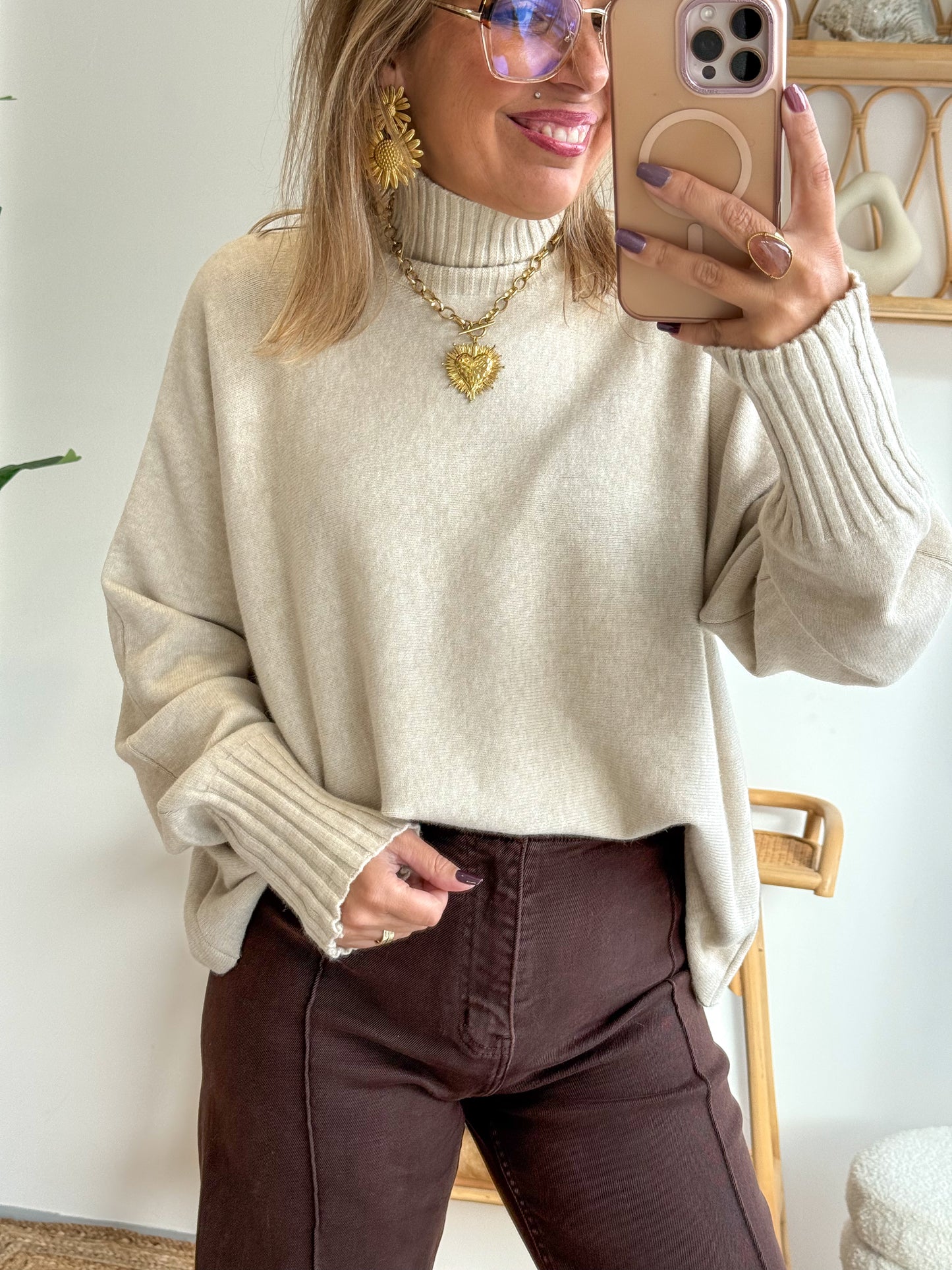 Pull AMÉLIA beige