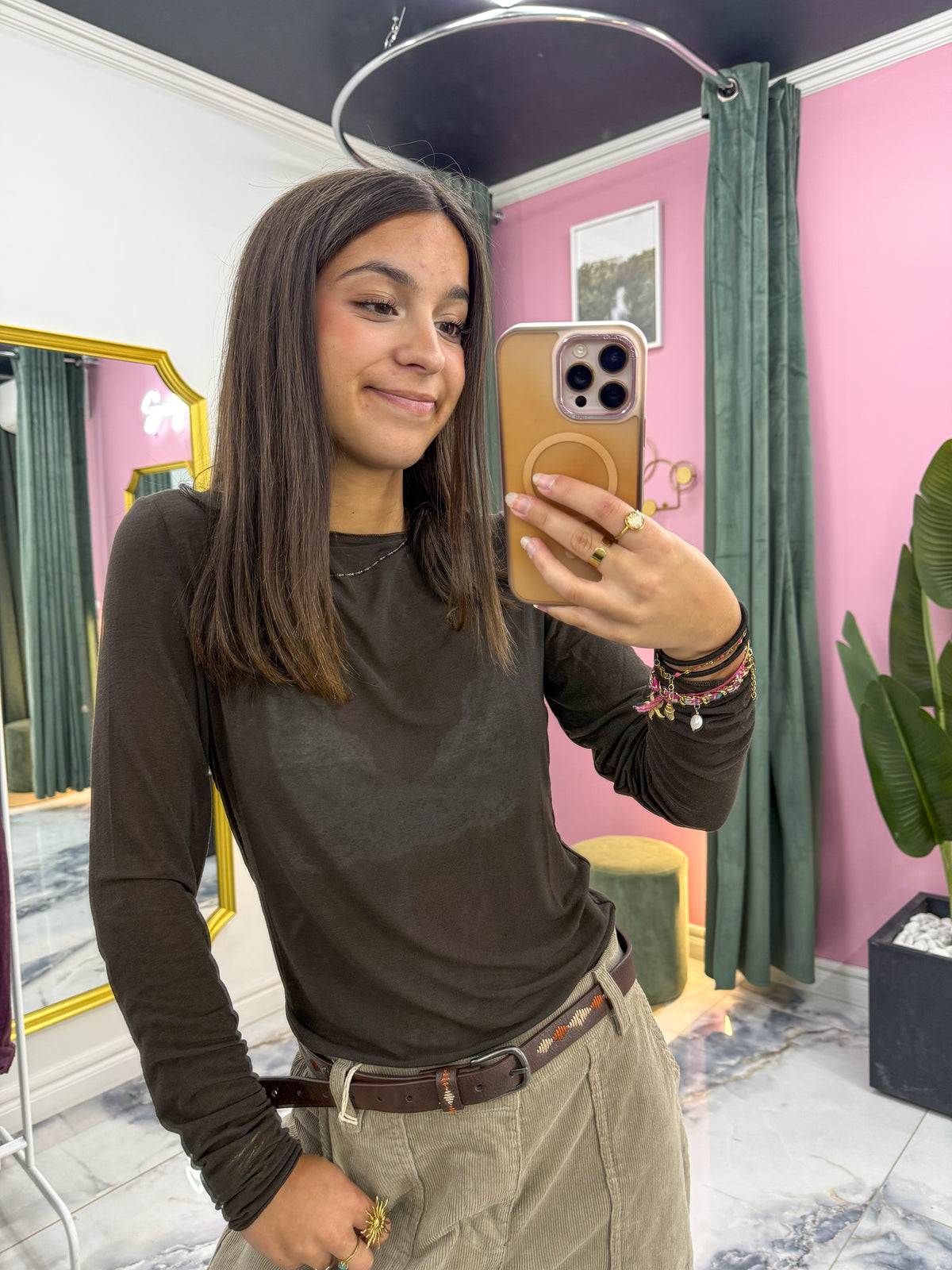 Top CACHEMIRE marron