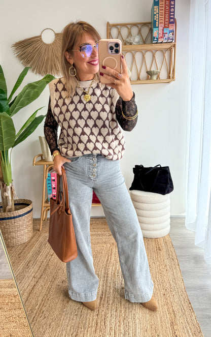 Pull sans manches AMOUR