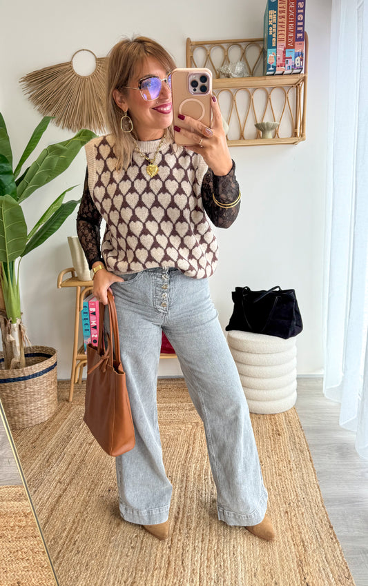 Pull sans manches AMOUR