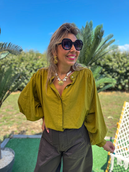 Blouse AMBRE vert olive