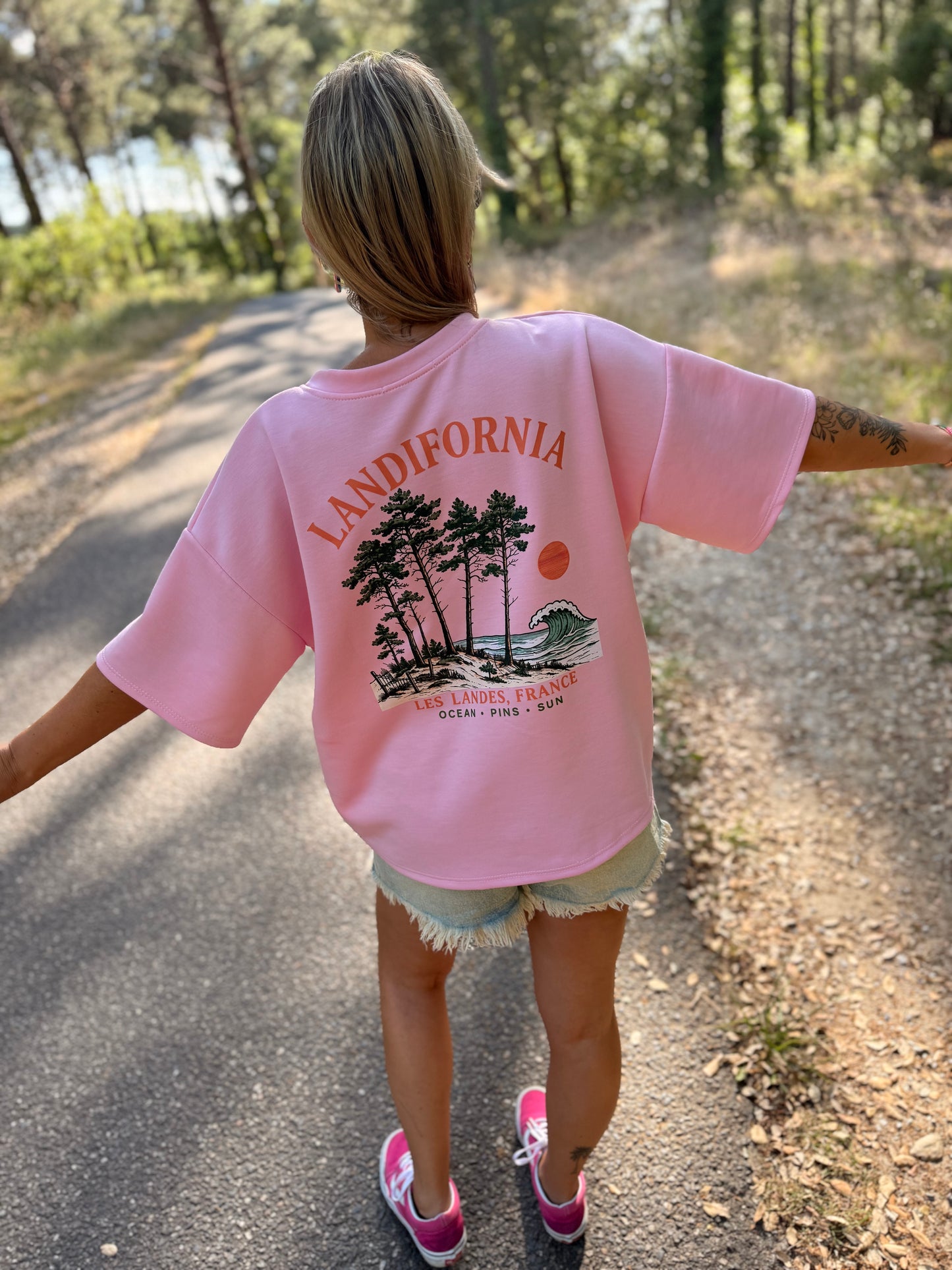 T-shirt SWEETY Créa’ LANDES Rose- PRE CO’ envoi FIN JUIN 🌊