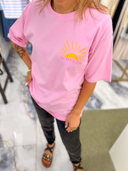 T-shirt BEACH CLUB rose