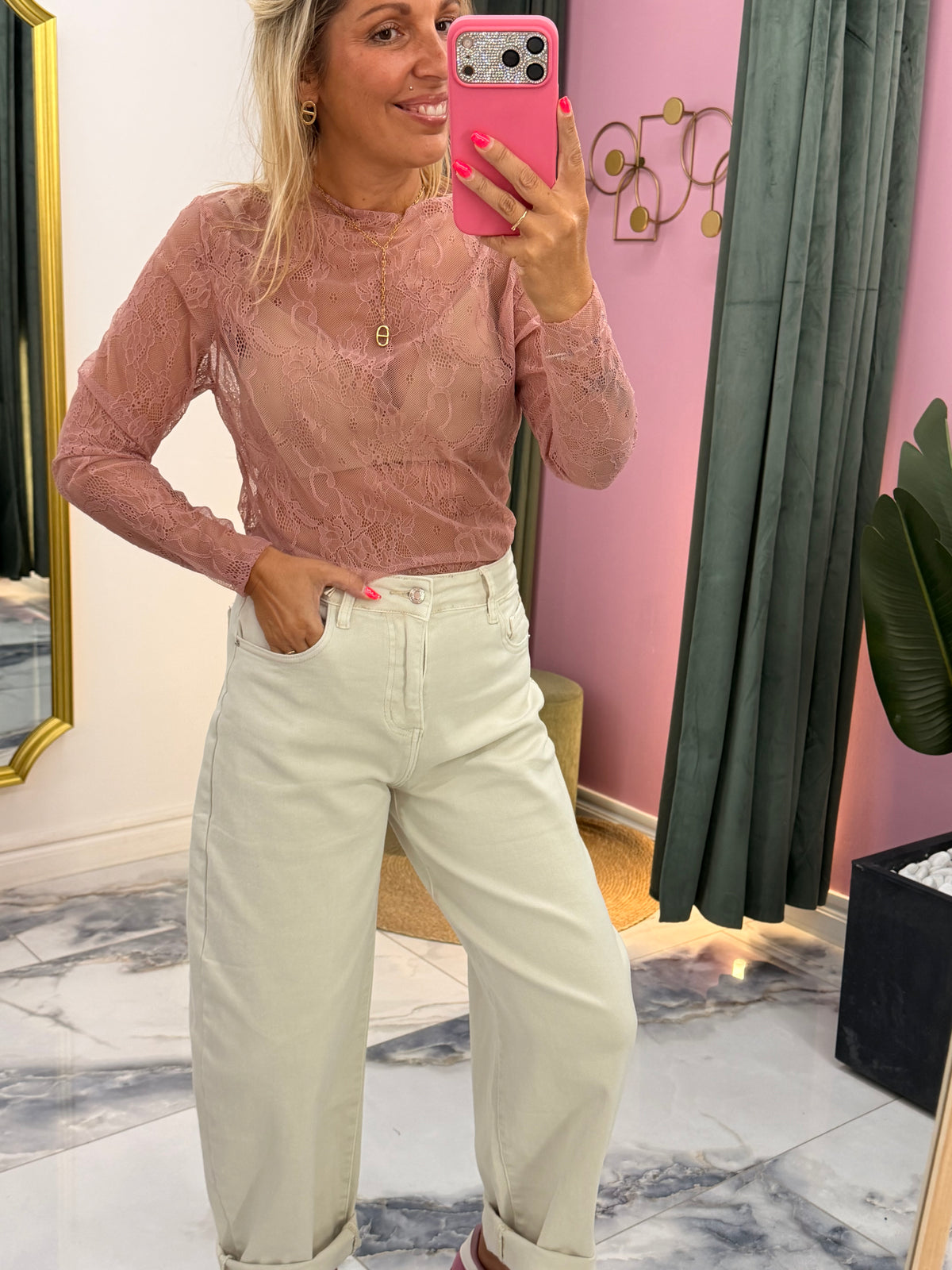 Top dentelle LÉNA ROSE