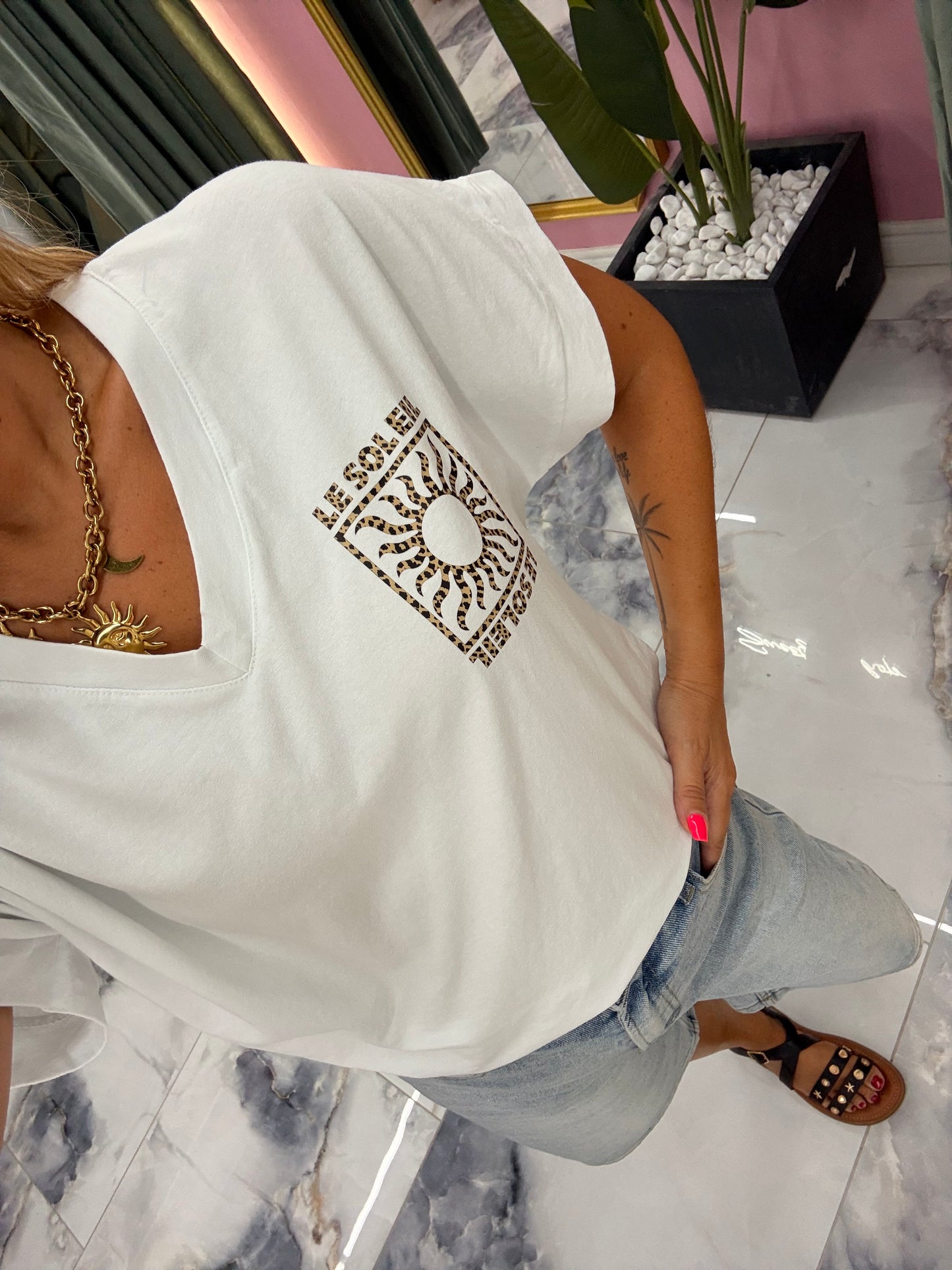 T-shirt LE SOLEIL léopard