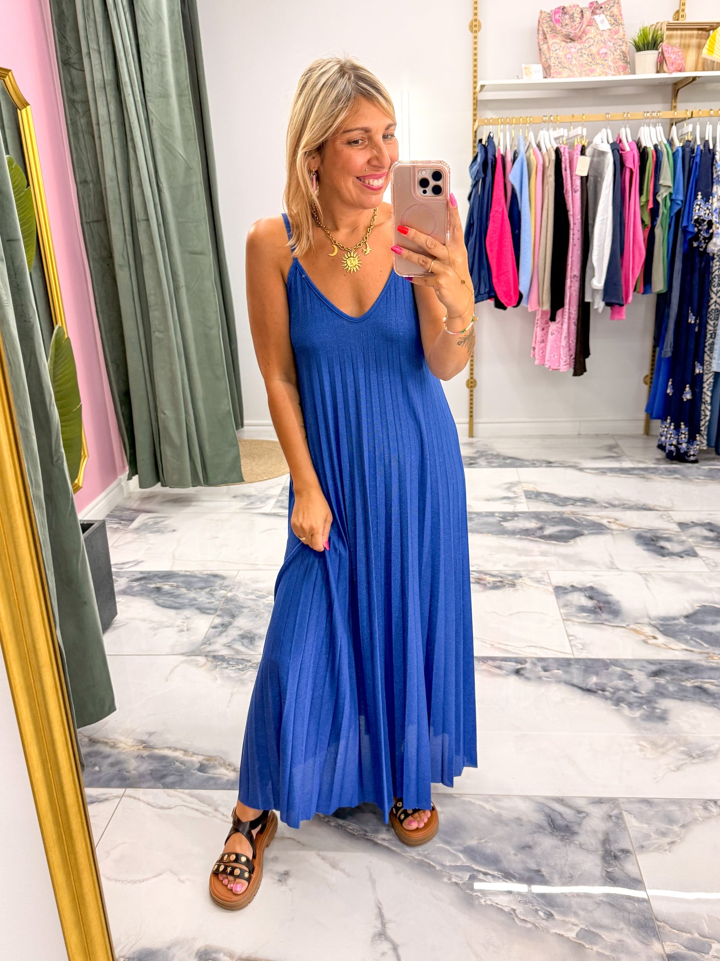 Robe AMBRE bleu électrique