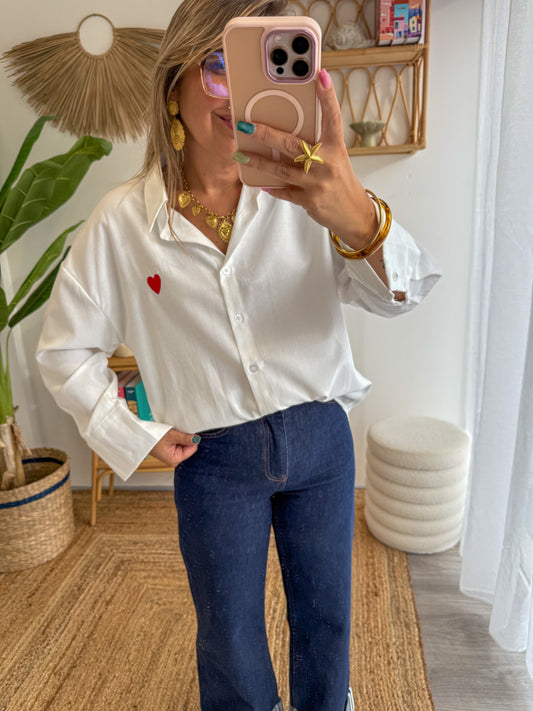 Chemise LOVE blanche