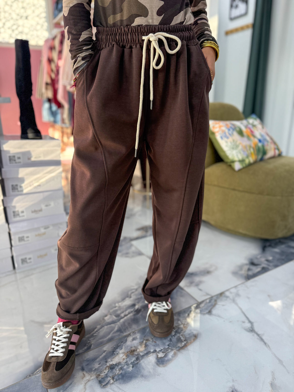 Pantalon jogging ANDY marron
