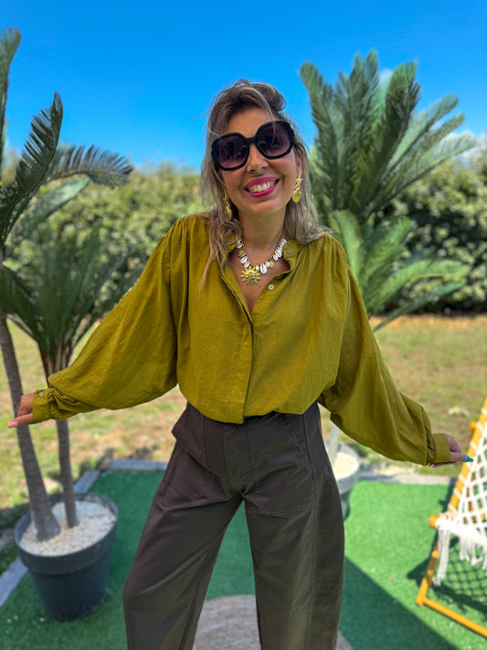 Blouse AMBRE vert olive