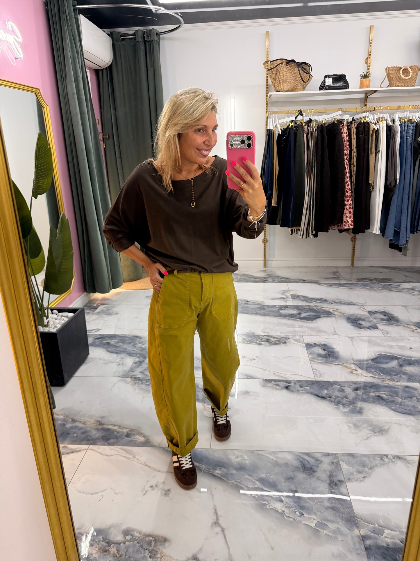 Pantalon ROMY vert olive