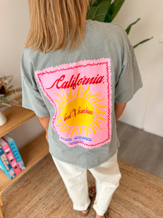 T-shirt WEST COAST gris