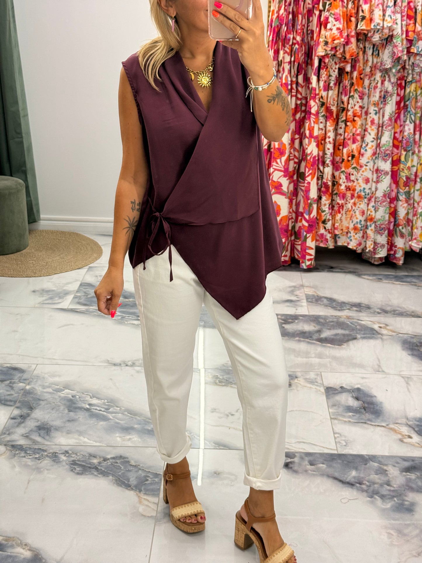 Blouse CHARLIZE Prune