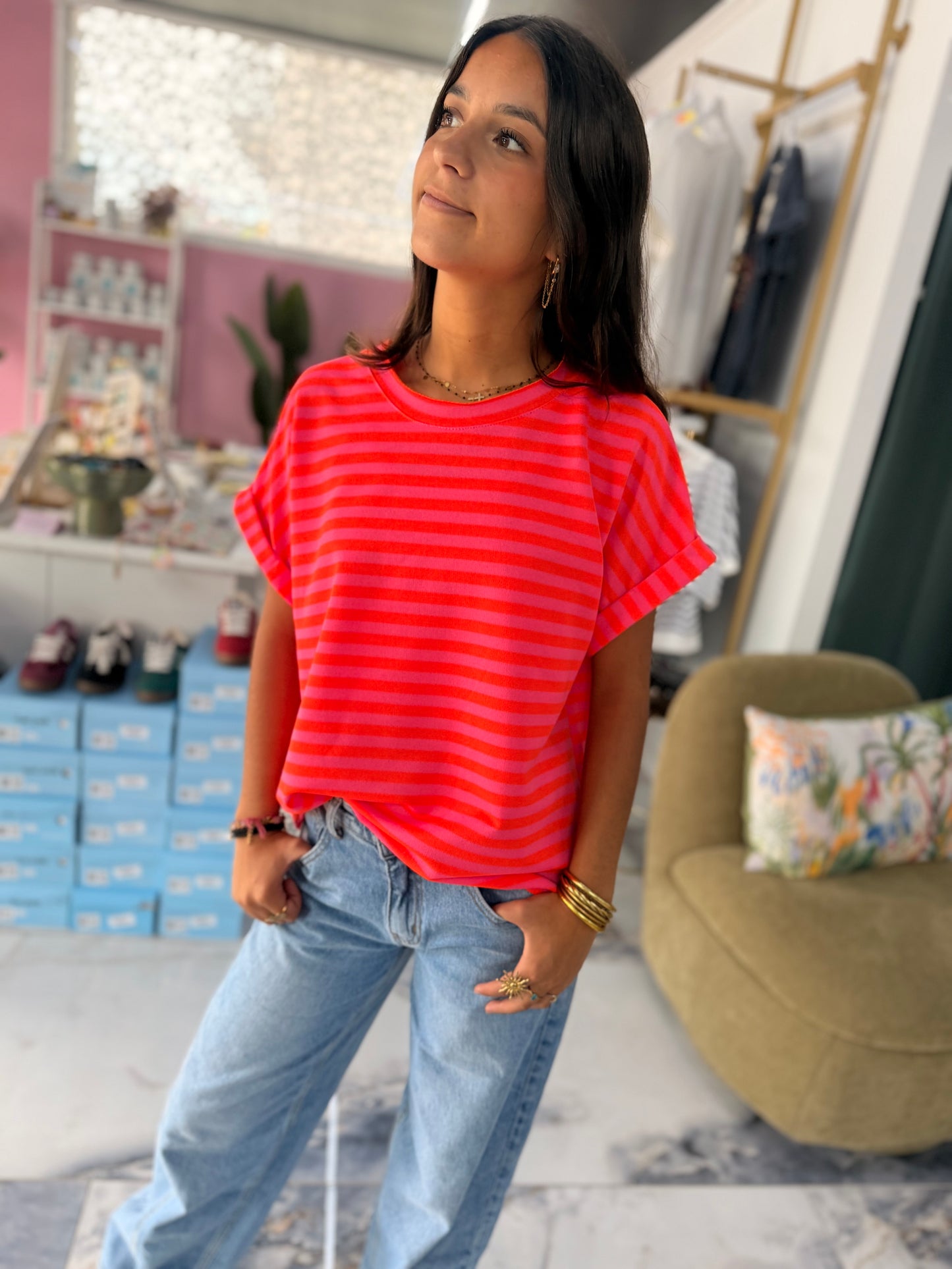 T-Shirt MARINETTE orange/fushia