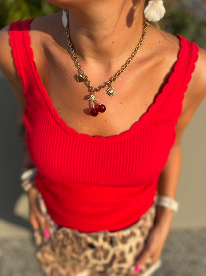 🍒 CERISE - collier acier