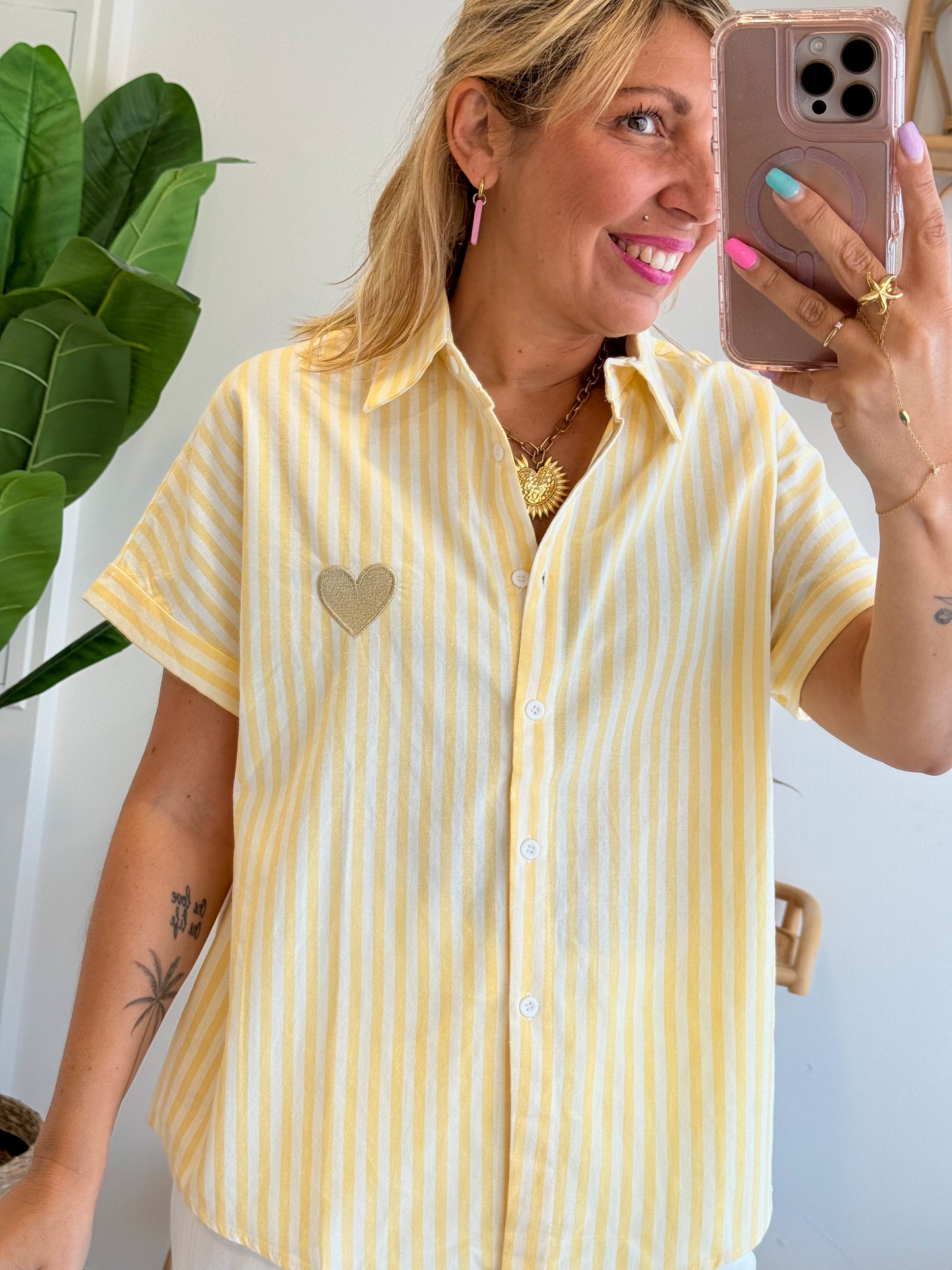 Chemise LOVE jaune