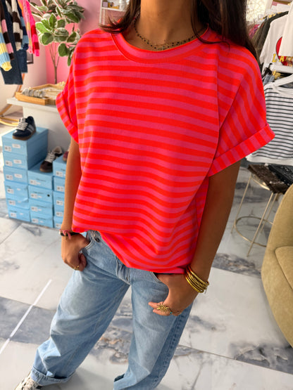 T-Shirt MARINETTE orange/fushia