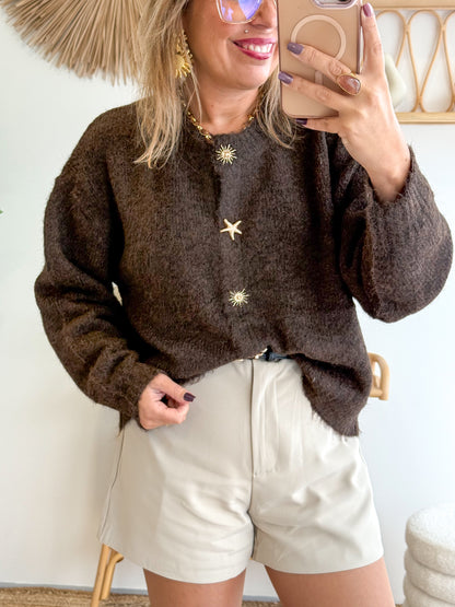 Cardigan ASTREA choco