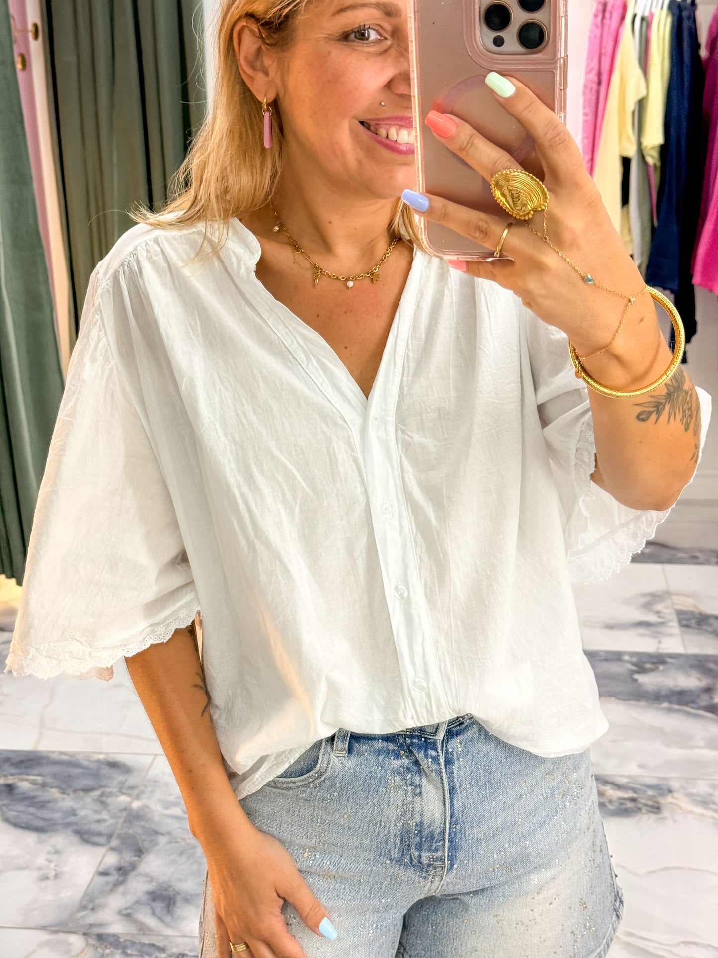 Blouse NORA blanche