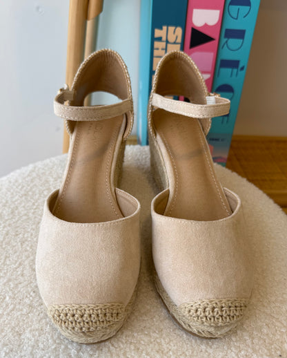 Sandales compensées BIANCA Beige