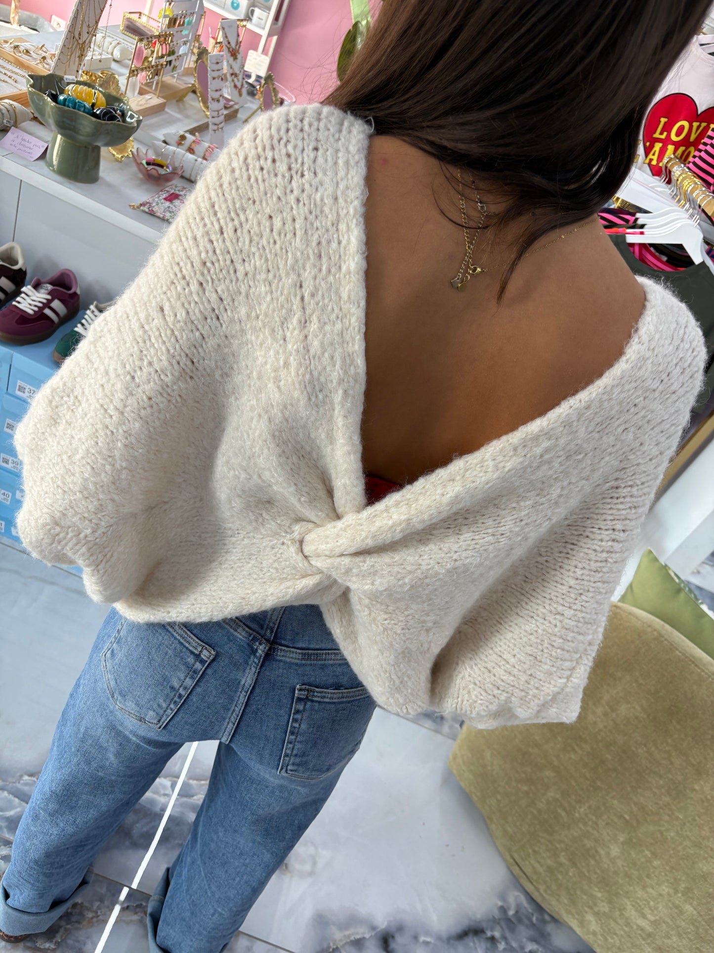 Pull TWIST écru