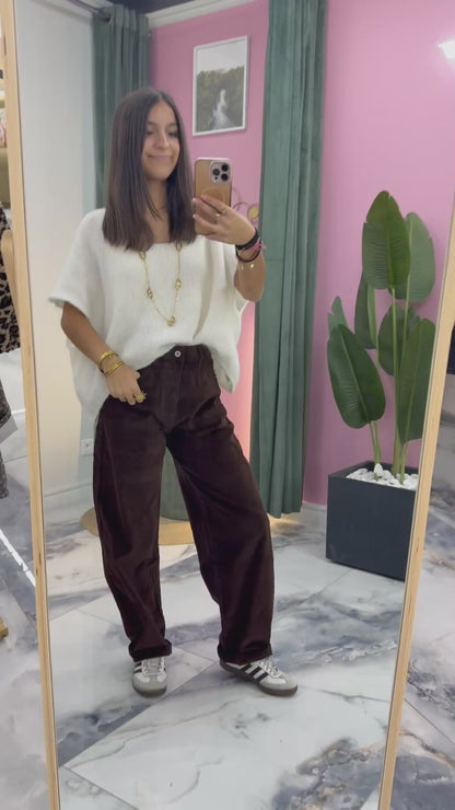 Pantalon velours choco HANNA