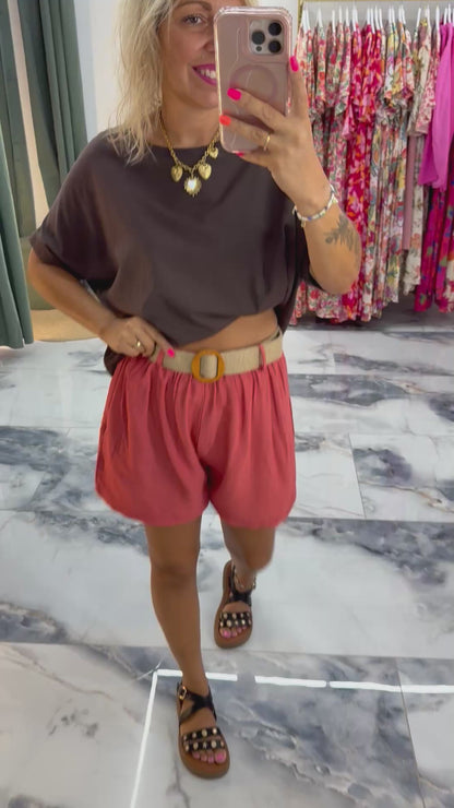 Short SOLIS Vieux rose