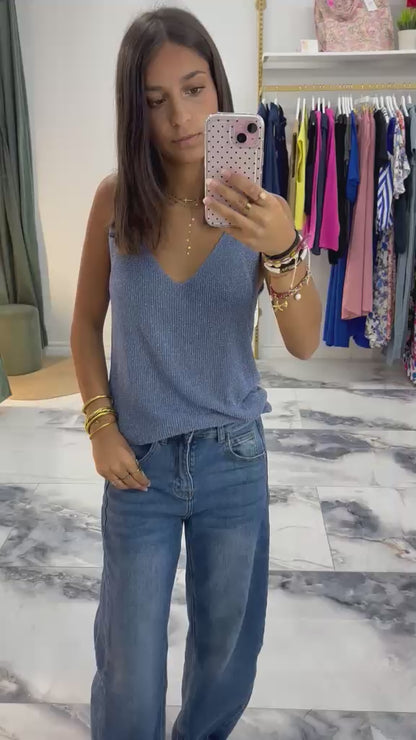 Top SHINE bleu jean