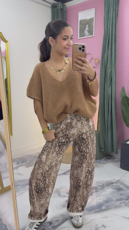 Pull ENZO camel foncé