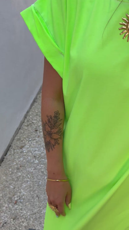 Robe SUNSHINE vert fluo