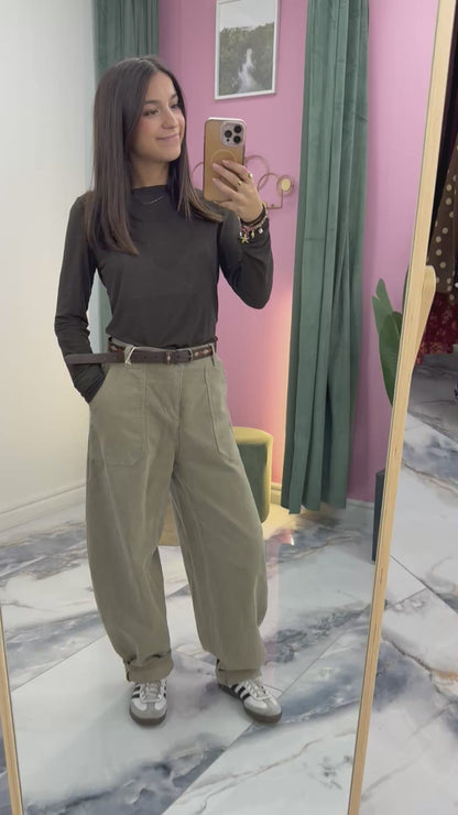 Pantalon ROMA velours beige