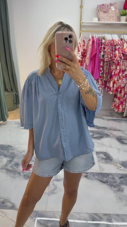 Blouse NORA Bleu jean