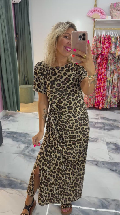 Robe MILANA léopard -réassort