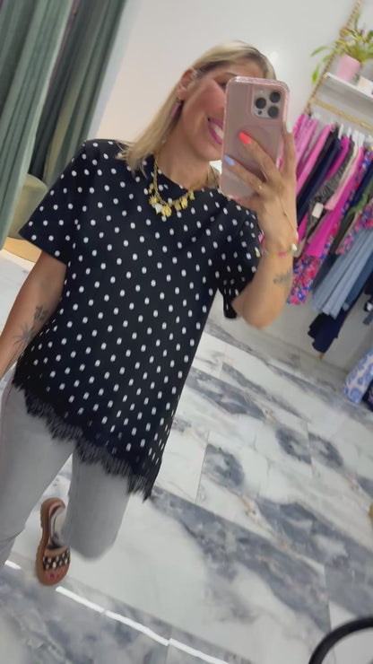 T-shirt DENTELLE Pois