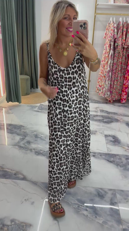 Robe LÉOPARD gaze de coton