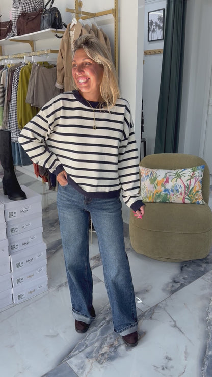 Pull CASSANDRE bleu marine