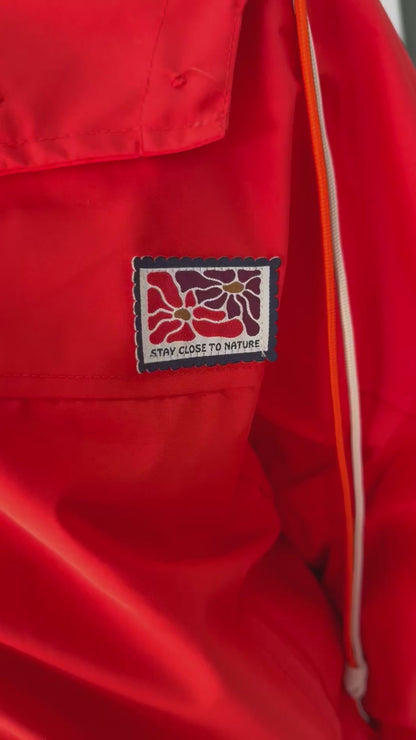 Kway NINON rouge orangée