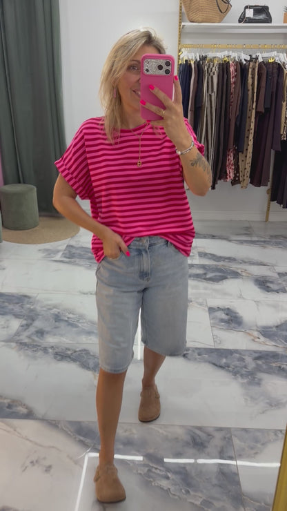 T-shirt MARINETTE rose/rouge