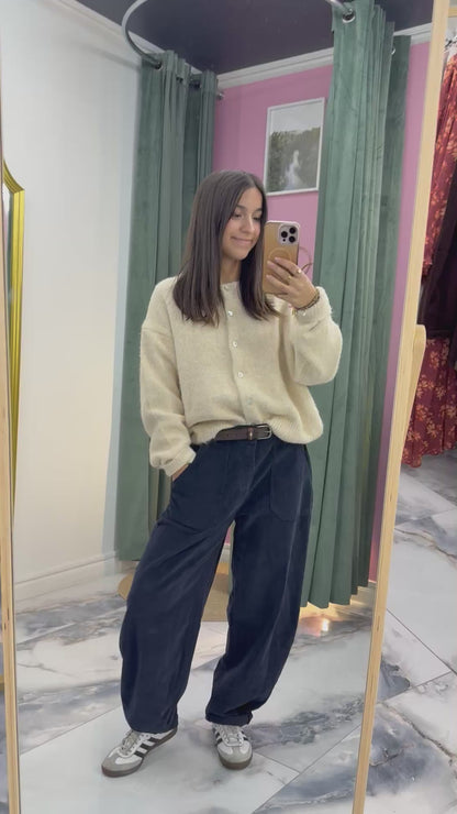 Pantalon ROMA velours marine