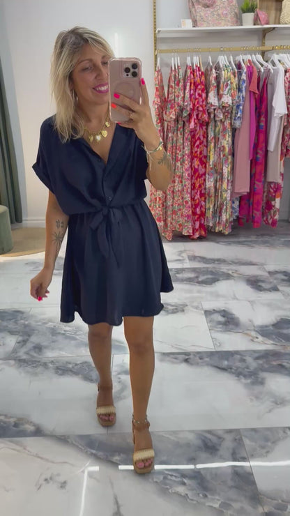 Robe MANUELLA bleu marine